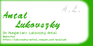 antal lukovszky business card